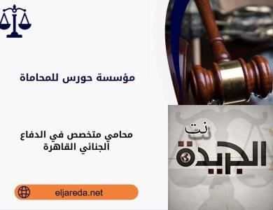 محامي متخصص في الدفاع الجنائي القاهرة